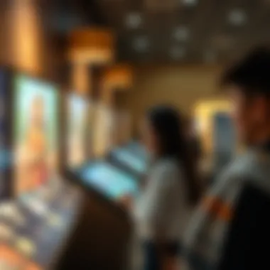 Interactive Learning Experiences at the Museum Visitors engaging with interactive displays at the museum