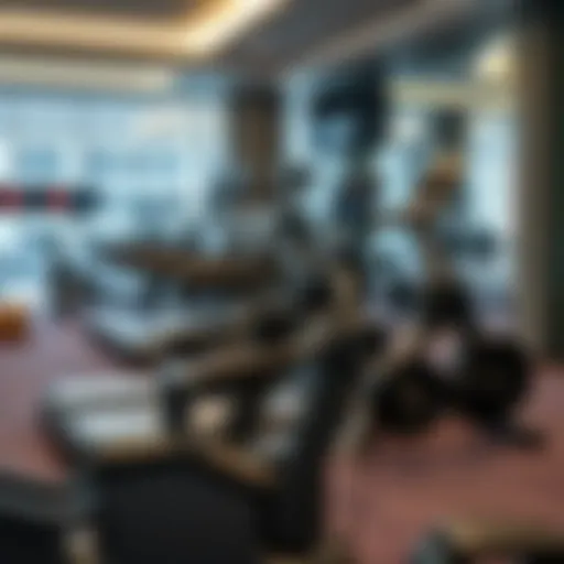 State-of-the-Art Gym Equipment Modern gym equipment arranged for an intense workout session