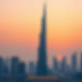 Aerial view showcasing the striking silhouette of the Dubai Index Tower against the skyline.