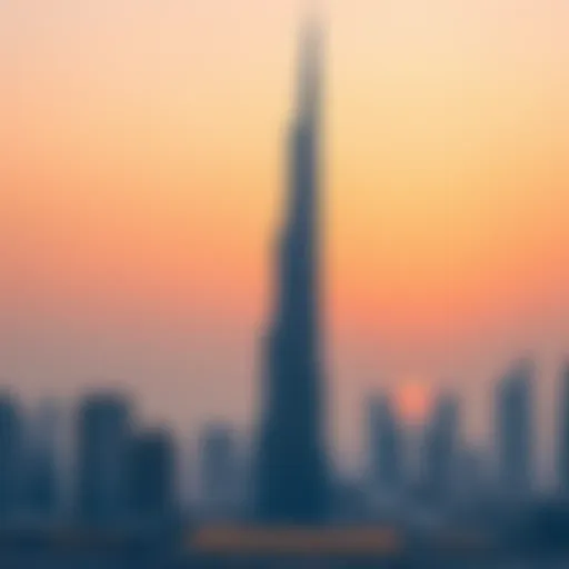 Aerial view showcasing the striking silhouette of the Dubai Index Tower against the skyline.