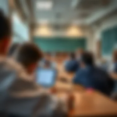 Classroom setting showcasing interactive learning