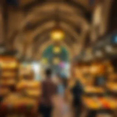 Colorful souks showcasing traditional crafts