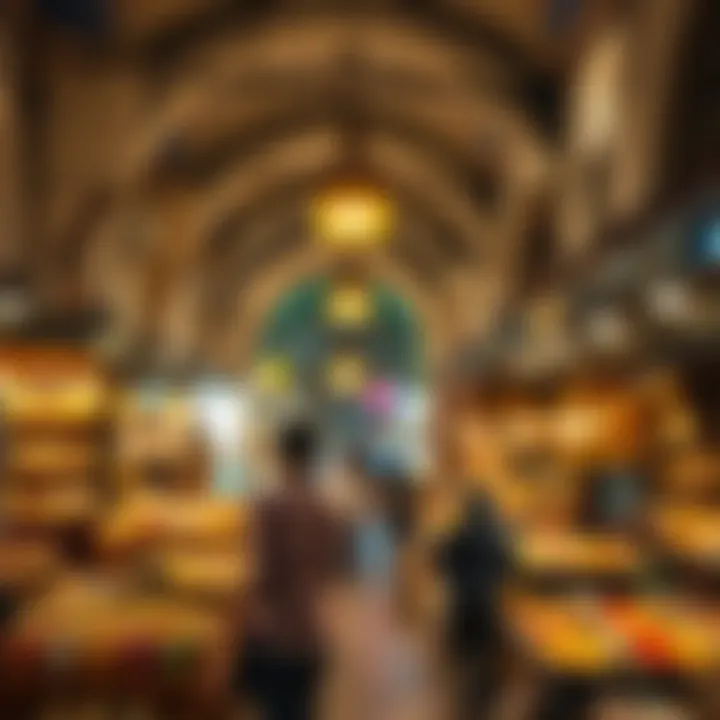 Colorful souks showcasing traditional crafts