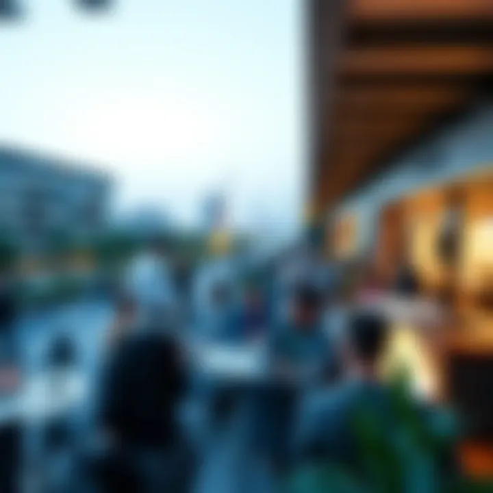 Panoramic view of networking events in Dubai Technology Park