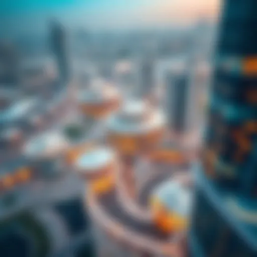 Aerial view of Dubai Technopark showcasing its modern architecture