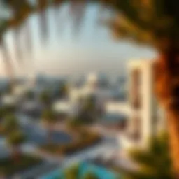 Aerial view of Palm View showcasing luxurious villas