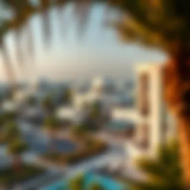 Aerial view of Palm View showcasing luxurious villas