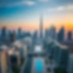 Aerial view of Dubai skyline showcasing modern architecture
