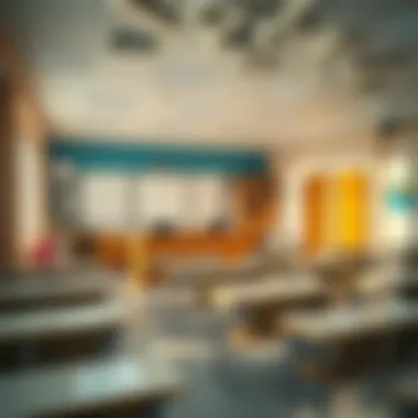 Modern Teaching Methods in Mussafah A vibrant classroom environment illustrating modern teaching methods