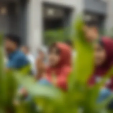 Community Engagement in Mussafah Educational Events An engaged community participating in a school event