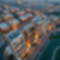 Stunning aerial view of Expo Village Residences showcasing modern architecture