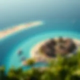 Aerial View of Falcon Island Aerial view of Falcon Island showcasing its natural beauty