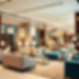 Luxurious furniture display in a Dubai showroom