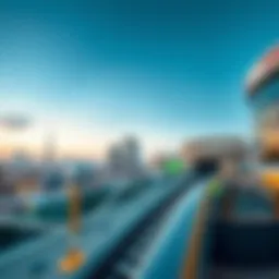 Panoramic view of the Green Metro Line in Dubai showcasing modern architecture