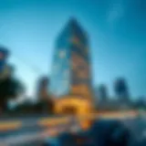 Architectural view of Grosvenor Business Tower showcasing its modern design