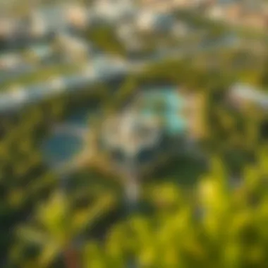 Aerial Perspective of حديقة المشرف Aerial view of حديقة المشرف showcasing its lush greenery