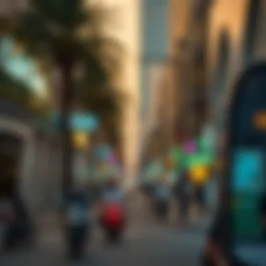 Vibrant street life on Hamdan Street