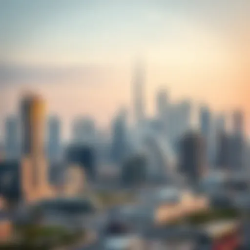 A skyline view of Dubai showcasing modern architecture