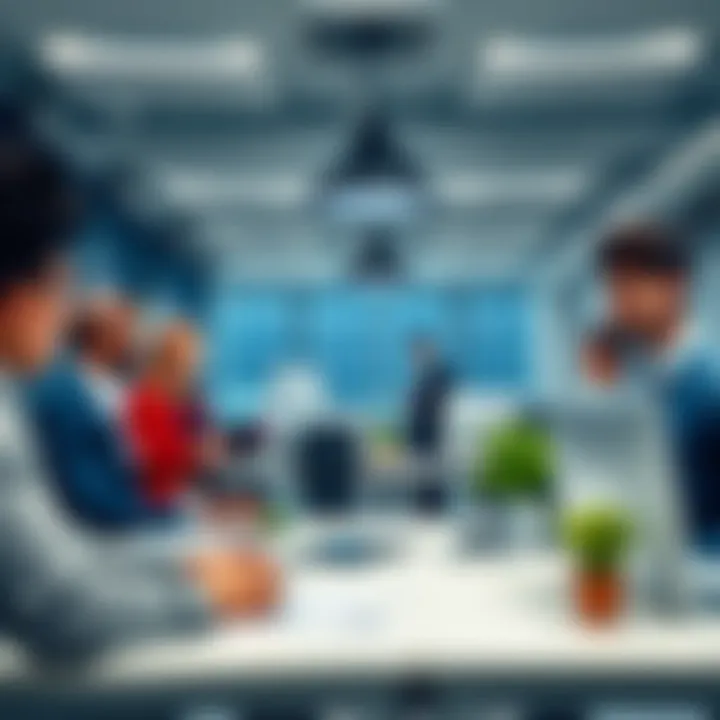 Dynamic Workplace: Collaboration in High-Paying Industries An office environment with professionals collaborating