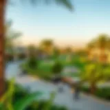 A panoramic view of Hills Park showcasing lush greenery and modern design elements