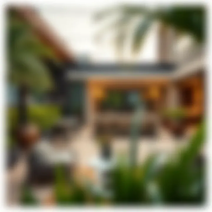 Modern Outdoor Gathering Space Dynamic outdoor gathering area with modern design