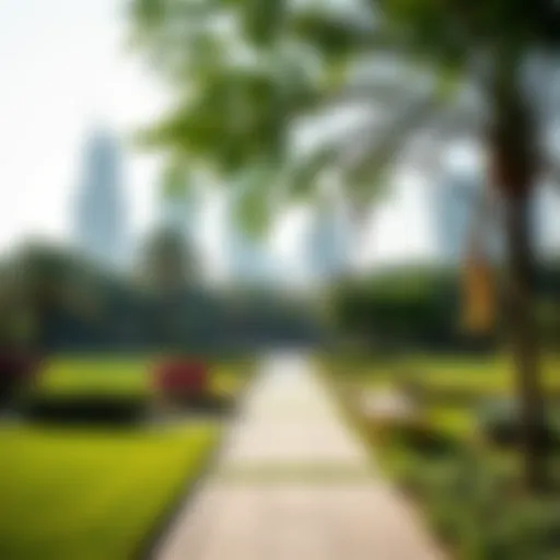 Serene Park in Dubai Tranquil park setting with lush greenery