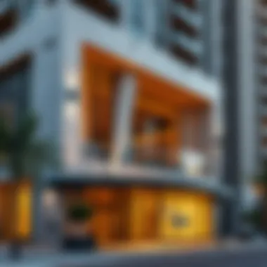 Architectural details of Jannah Place facade