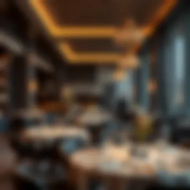 Sophisticated Dining: A Fine Culinary Experience An elegant setting of a fine dining restaurant with exquisite decor and ambiance.