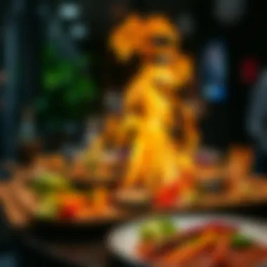 Global Gastronomy: A Fusion of Flavors A colorful presentation of international dishes, reflecting diverse culinary traditions.