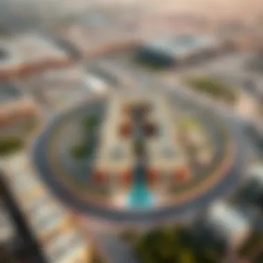 Aerial Perspective of Jumeirah Village Circle Aerial view of Jumeirah Village Circle showcasing its layout and surroundings.