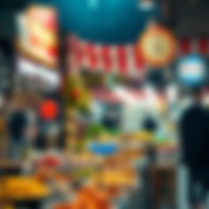 Culinary Delights at Karama Market A view of the diverse culinary options found in Karama Market