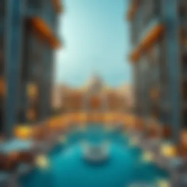 Architectural Magnificence of La Perle An aerial view of La Perle highlighting its architectural magnificence.