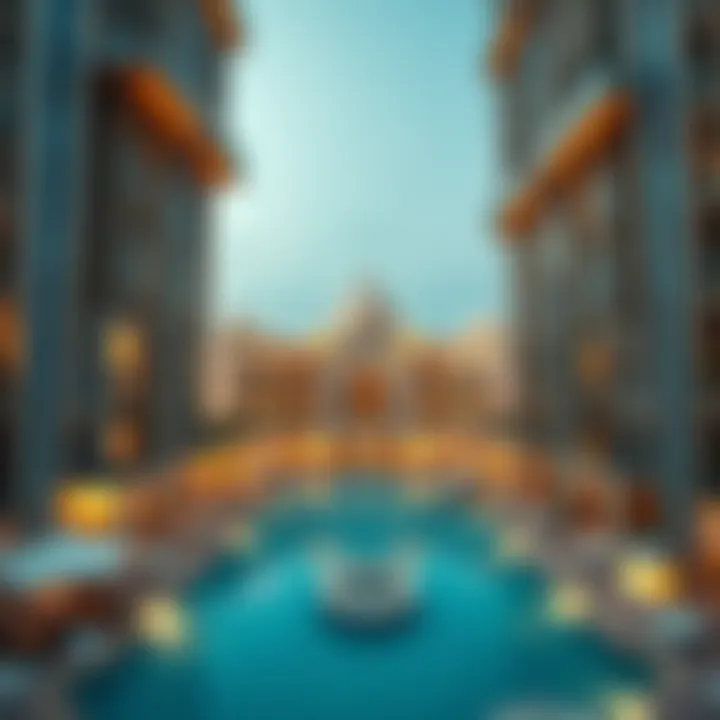 Architectural Magnificence of La Perle An aerial view of La Perle highlighting its architectural magnificence.