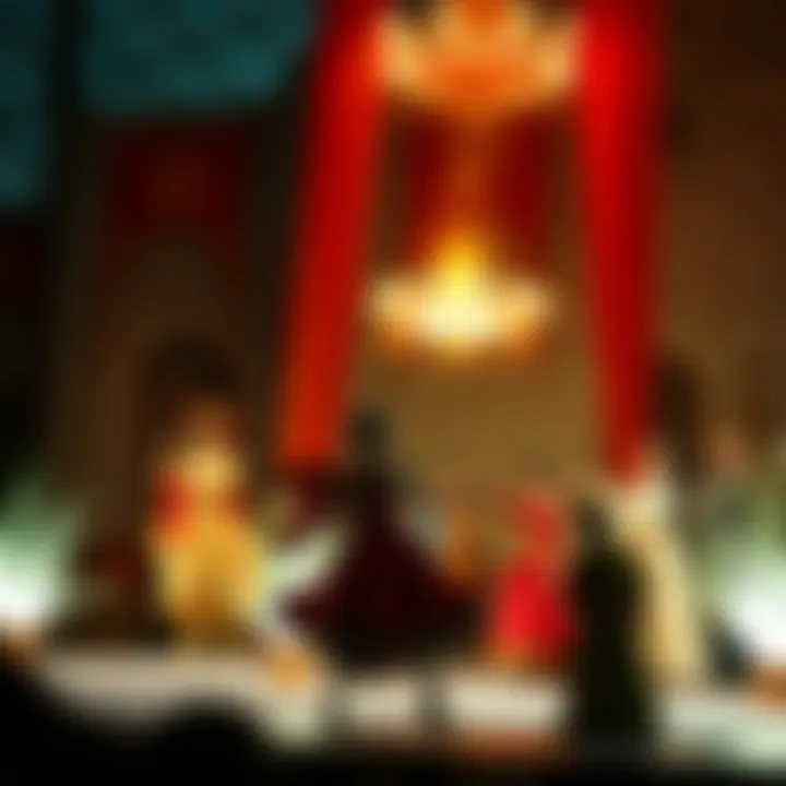 Cultural Themes in La Perle's Performance A vibrant scene from La Perle illustrating cultural themes.