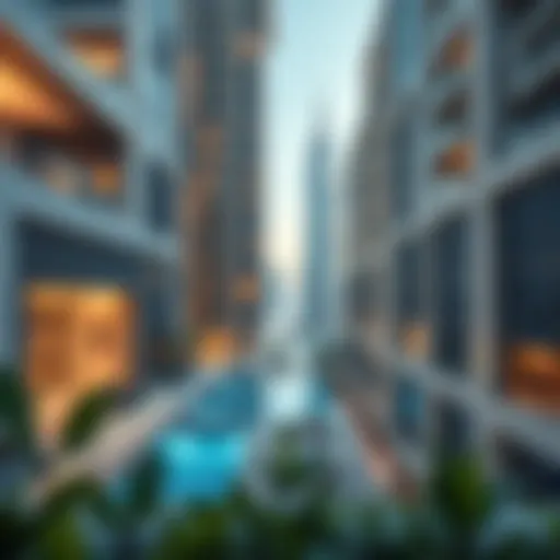 Modern architecture of ند الحمر apartments showcasing luxury living