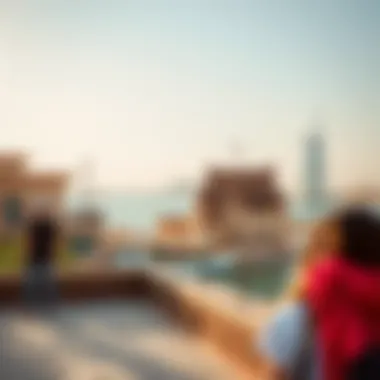 Tourist Hotspots in the UAE A picturesque view of a popular tourist destination in the UAE during a long weekend.