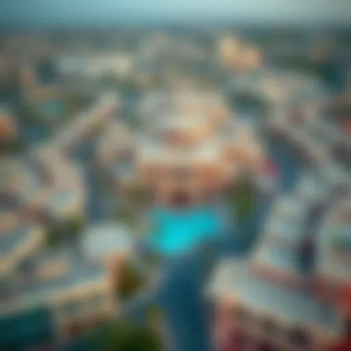 Aerial view of Madina Shabiya showcasing its architectural landscape
