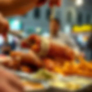 Traditional manakish being served fresh