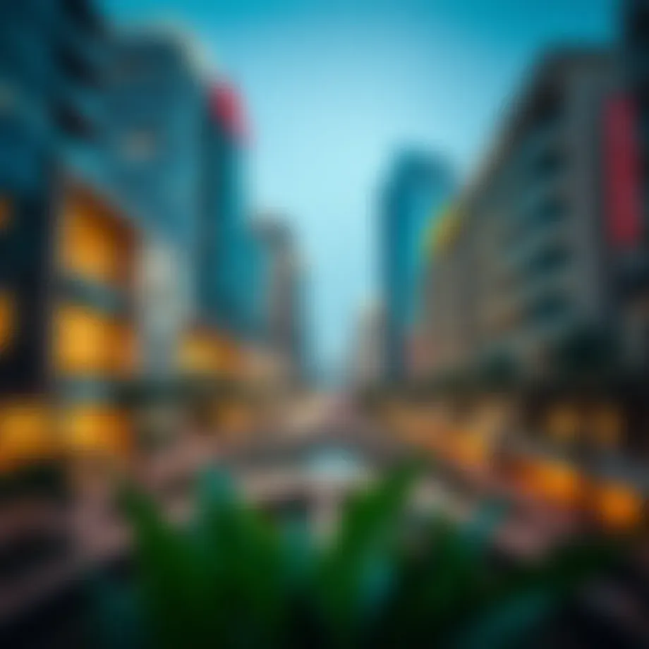 A stunning view of Meraas City Walk showcasing its unique architectural design