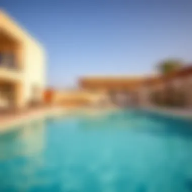 Outdoor pool area at a Mira Holiday Home, perfect for leisure