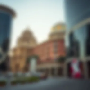 Architectural features along Mohammed Bin Zayed Street highlighting real estate opportunities