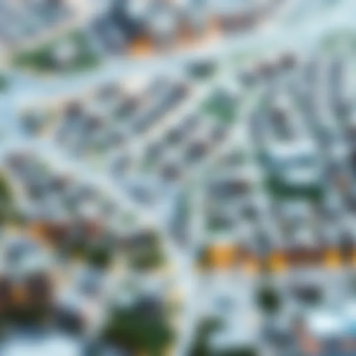 Map of neighborhoods adjacent to Mohammed Bin Zayed Street indicating commercial potential