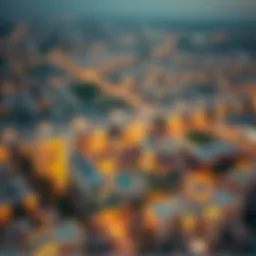 Aerial view of Nad Al Sheba showcasing its proximity to metro stations