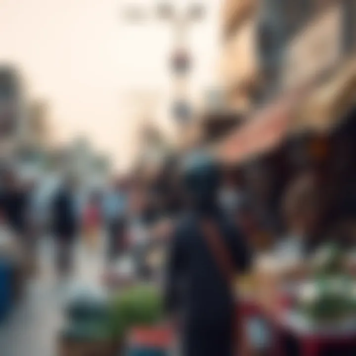Vibrant market scene in Fujairah