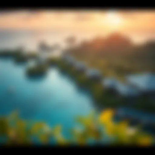 Aerial view of Nurai Islands showcasing luxury villas and lush landscapes