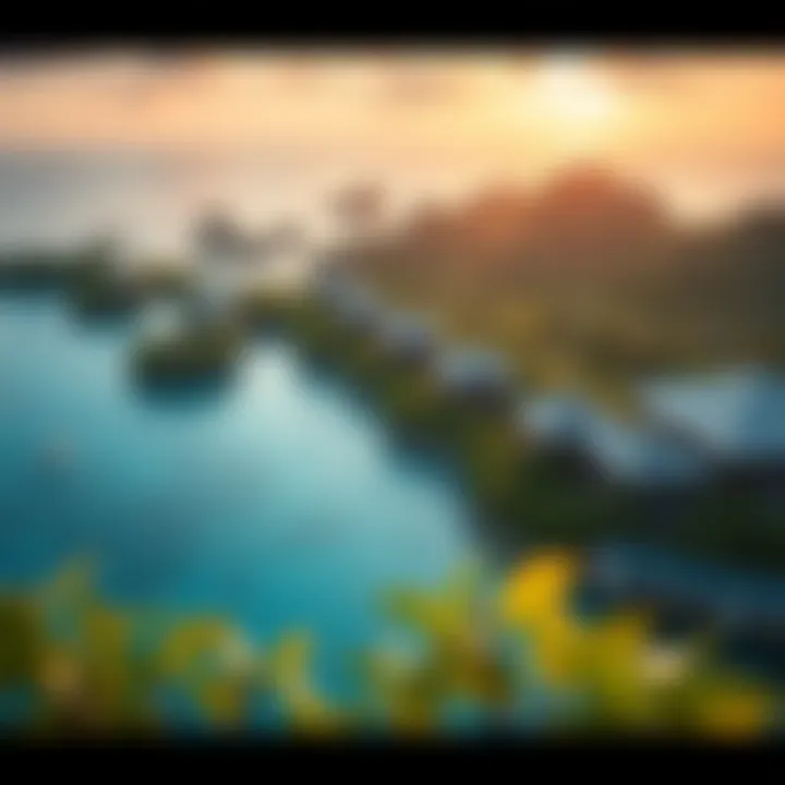 Aerial View of Nurai Islands Aerial view of Nurai Islands showcasing luxury villas and lush landscapes