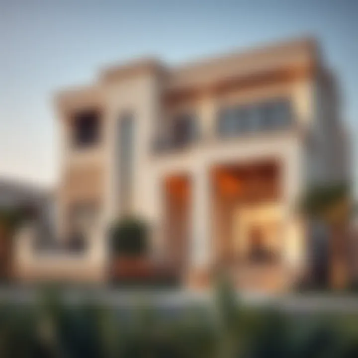 Stunning Villa Facade in Rashidiya Luxurious villa exterior in Rashidiya