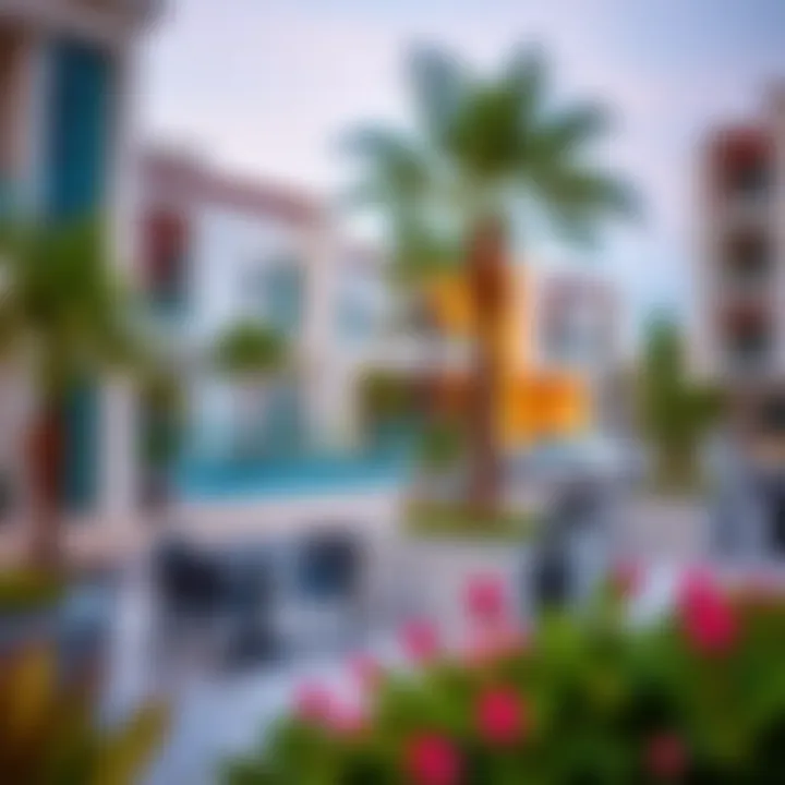 Vibrant Neighborhood Amenities in Rashidiya Rashidiya neighborhood view showcasing amenities