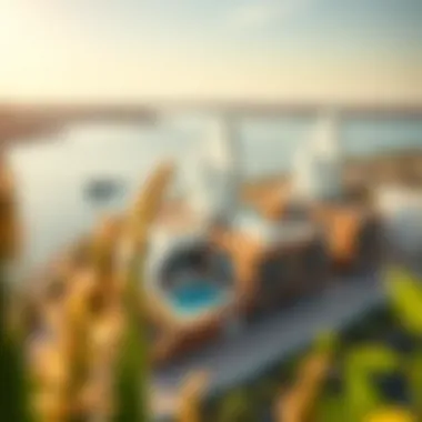 Aerial view of Project Azizi Riviera highlighting its modern architecture