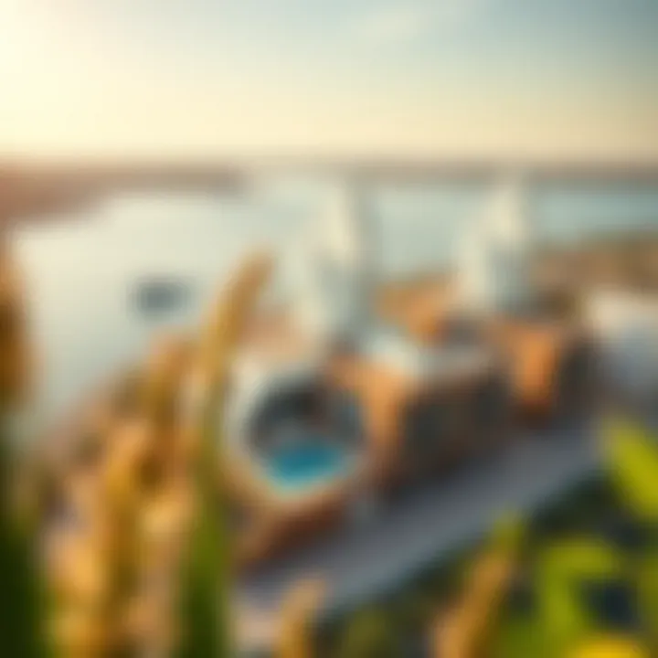 Aerial view of Project Azizi Riviera highlighting its modern architecture